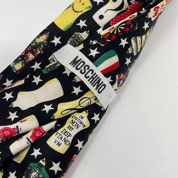 Moschino Dress Forms Silk Men's Tie Vintage - Picture 7 of 8